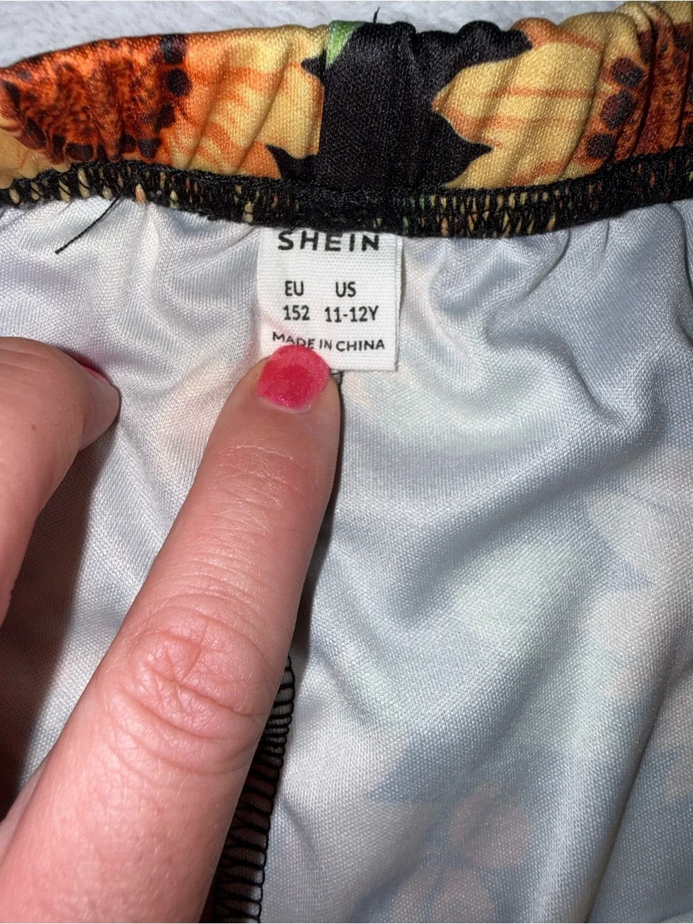 SHEIN Black Sunflower‎ Flare Pants